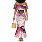 African American Breast Cancer Awareness Queen Mermaid Dress Pink Ribbon Floral Butterfly Boxing Gloves Warrior Art
