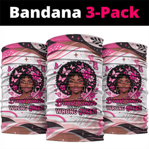 African American Breast Cancer Awareness Queen Neck Gaiter Pink Ribbon Floral Butterfly Boxing Gloves Warrior Art