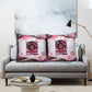 African American Breast Cancer Awareness Queen Pillow Cover Pink Ribbon Floral Butterfly Boxing Gloves Warrior Art