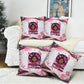 African American Breast Cancer Awareness Queen Pillow Cover Pink Ribbon Floral Butterfly Boxing Gloves Warrior Art