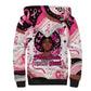 African American Breast Cancer Awareness Queen Sherpa Hoodie Pink Ribbon Floral Butterfly Boxing Gloves Warrior Art