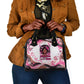 African American Breast Cancer Awareness Queen Shoulder Handbag Pink Ribbon Floral Butterfly Boxing Gloves Warrior Art