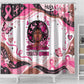 African American Breast Cancer Awareness Queen Shower Curtain Pink Ribbon Floral Butterfly Boxing Gloves Warrior Art