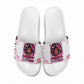 African American Breast Cancer Awareness Queen Slide Sandals Pink Ribbon Floral Butterfly Boxing Gloves Warrior Art