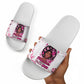 African American Breast Cancer Awareness Queen Slide Sandals Pink Ribbon Floral Butterfly Boxing Gloves Warrior Art
