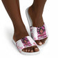 African American Breast Cancer Awareness Queen Slide Sandals Pink Ribbon Floral Butterfly Boxing Gloves Warrior Art