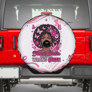 African American Breast Cancer Awareness Queen Spare Tire Cover Pink Ribbon Floral Butterfly Boxing Gloves Warrior Art