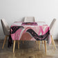 African American Breast Cancer Awareness Queen Tablecloth Pink Ribbon Floral Butterfly Boxing Gloves Warrior Art