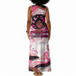 African American Breast Cancer Awareness Queen Tank Maxi Dress Pink Ribbon Floral Butterfly Boxing Gloves Warrior Art