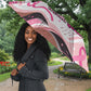 African American Breast Cancer Awareness Queen Umbrella Pink Ribbon Floral Butterfly Boxing Gloves Warrior Art