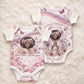 African American Breast Cancer Warrior Black Queen Baby Onesie Floral Pink Ribbon Watercolor Butterfly Hope Art