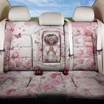 African American Breast Cancer Warrior Black Queen Back Car Seat Cover Floral Pink Ribbon Watercolor Butterfly Hope Art