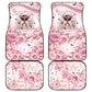 African American Breast Cancer Warrior Black Queen Car Mats Floral Pink Ribbon Watercolor Butterfly Hope Art