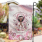 African American Breast Cancer Warrior Black Queen Garden Flag Floral Pink Ribbon Watercolor Butterfly Hope Art