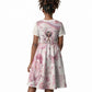 African American Breast Cancer Warrior Black Queen Kid Short Sleeve Dress Floral Pink Ribbon Watercolor Butterfly Hope Art