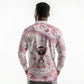 African American Breast Cancer Warrior Black Queen Long Sleeve Polo Shirt Floral Pink Ribbon Watercolor Butterfly Hope Art