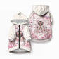 African American Breast Cancer Warrior Black Queen Pet Hoodie Floral Pink Ribbon Watercolor Butterfly Hope Art