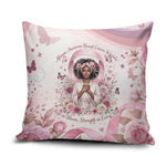 African American Breast Cancer Warrior Black Queen Pillow Cover Floral Pink Ribbon Watercolor Butterfly Hope Art