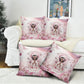 African American Breast Cancer Warrior Black Queen Pillow Cover Floral Pink Ribbon Watercolor Butterfly Hope Art