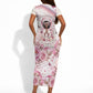 African American Breast Cancer Warrior Black Queen Short Sleeve Bodycon Dress Floral Pink Ribbon Watercolor Butterfly Hope Art