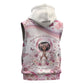 African American Breast Cancer Warrior Black Queen Sleeveless Hoodie Floral Pink Ribbon Watercolor Butterfly Hope Art