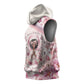 African American Breast Cancer Warrior Black Queen Sleeveless Hoodie Floral Pink Ribbon Watercolor Butterfly Hope Art