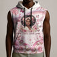 African American Breast Cancer Warrior Black Queen Sleeveless Hoodie Floral Pink Ribbon Watercolor Butterfly Hope Art