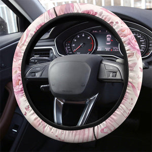 African American Breast Cancer Warrior Black Queen Steering Wheel Cover Floral Pink Ribbon Watercolor Butterfly Hope Art