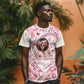 African American Breast Cancer Warrior Black Queen T shirt Floral Pink Ribbon Watercolor Butterfly Hope Art