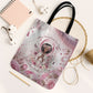 African American Breast Cancer Warrior Black Queen Tote Bag Floral Pink Ribbon Watercolor Butterfly Hope Art