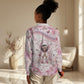 African American Breast Cancer Warrior Black Queen Women Casual Shirt Floral Pink Ribbon Watercolor Butterfly Hope Art