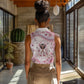 African American Breast Cancer Warrior Black Queen Women Sleeveless Polo Shirt Floral Pink Ribbon Watercolor Butterfly Hope Art
