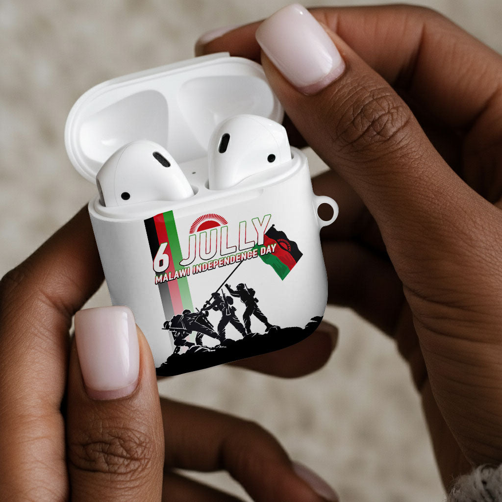 Malawi Independence Day AirPods Case Patriotic Flag Design Soldier Silhouette