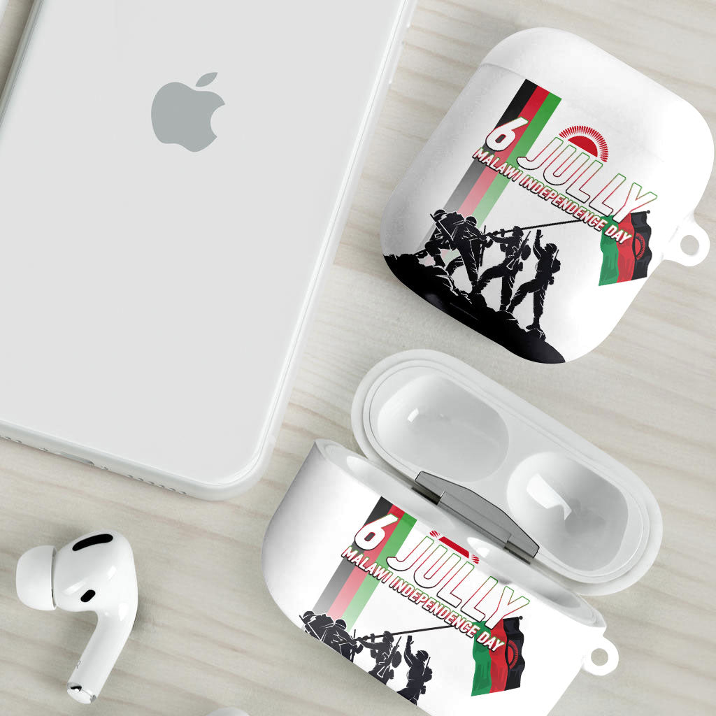 Malawi Independence Day AirPods Case Patriotic Flag Design Soldier Silhouette