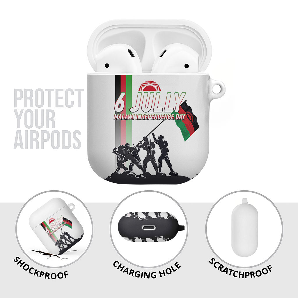 Malawi Independence Day AirPods Case Patriotic Flag Design Soldier Silhouette