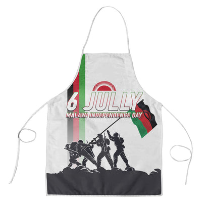Malawi Independence Day Apron Patriotic Flag Design Soldier Silhouette