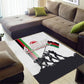 Malawi Independence Day Area Rug Patriotic Flag Design Soldier Silhouette