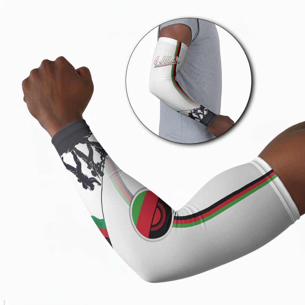 Malawi Independence Day Arm Sleeves Patriotic Flag Design Soldier Silhouette