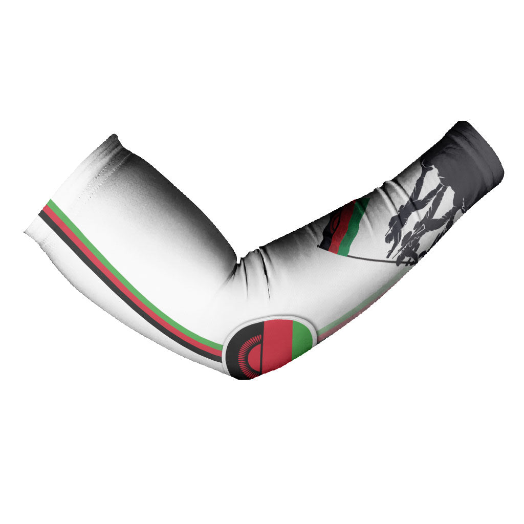 Malawi Independence Day Arm Sleeves Patriotic Flag Design Soldier Silhouette
