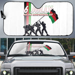 Malawi Independence Day Auto Sun Shade Patriotic Flag Design Soldier Silhouette