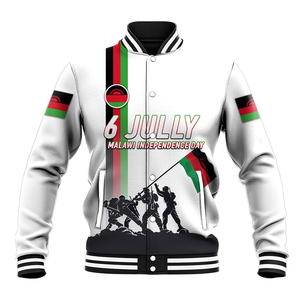 Malawi Independence Day Baseball Jacket Patriotic Flag Design Soldier Silhouette
