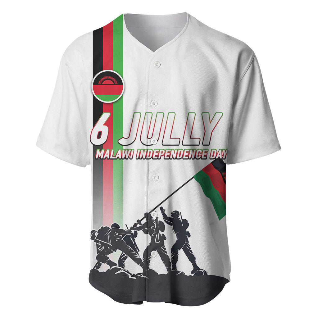 Malawi Independence Day Baseball Jersey Patriotic Flag Design Soldier Silhouette