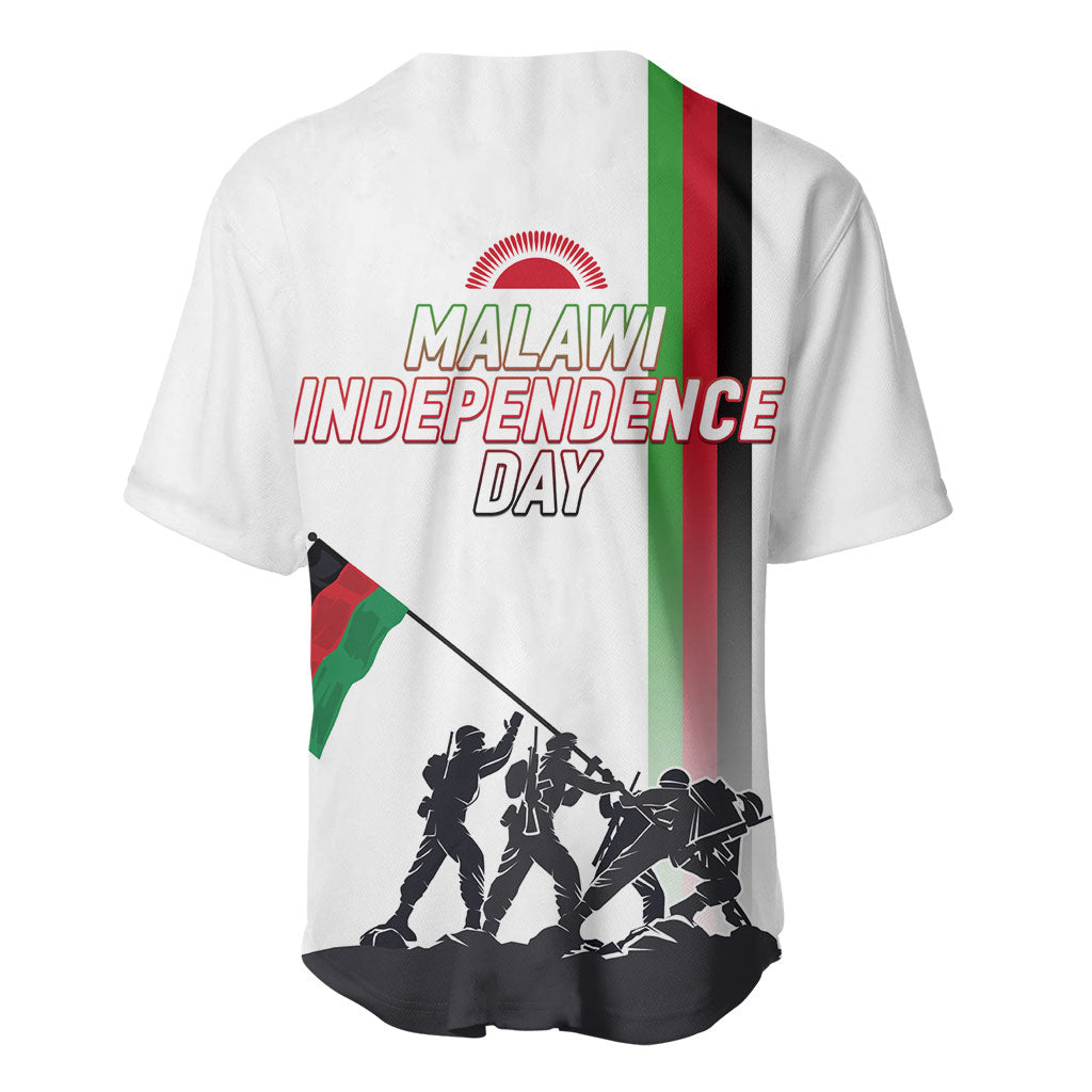 Malawi Independence Day Baseball Jersey Patriotic Flag Design Soldier Silhouette