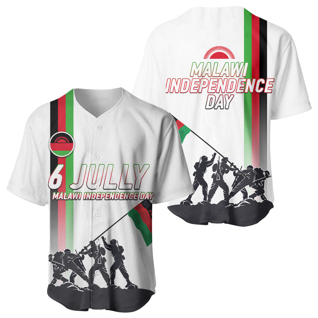 Malawi Independence Day Baseball Jersey Patriotic Flag Design Soldier Silhouette