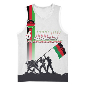 Malawi Independence Day Basketball Jersey Patriotic Flag Design Soldier Silhouette