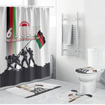 Malawi Independence Day Bathroom Set Patriotic Flag Design Soldier Silhouette