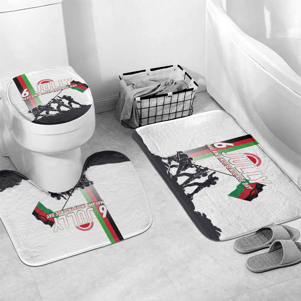 Malawi Independence Day Bathroom Set Patriotic Flag Design Soldier Silhouette