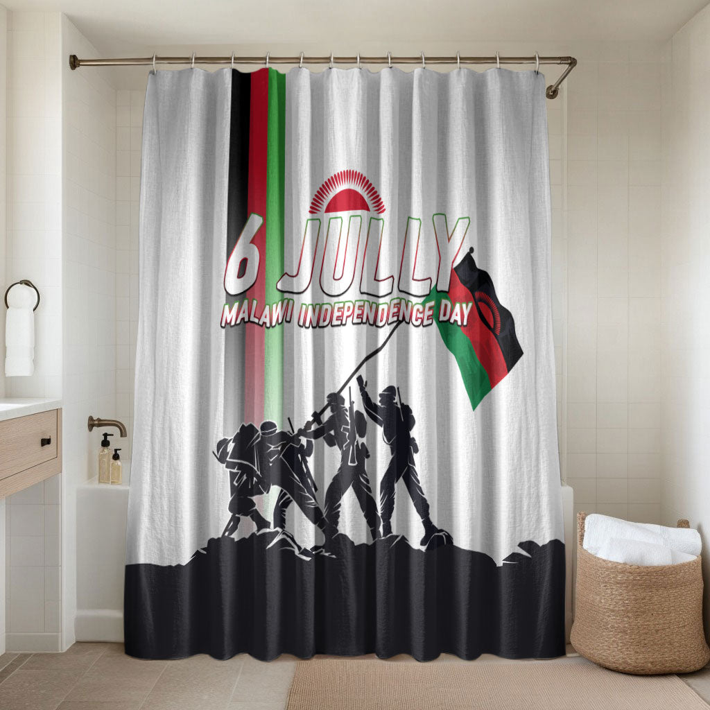 Malawi Independence Day Bathroom Set Patriotic Flag Design Soldier Silhouette