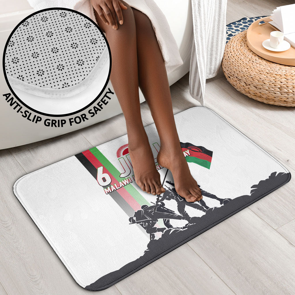Malawi Independence Day Bathroom Set Patriotic Flag Design Soldier Silhouette