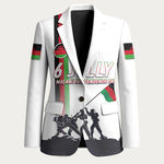 Malawi Independence Day Blazer Patriotic Flag Design Soldier Silhouette